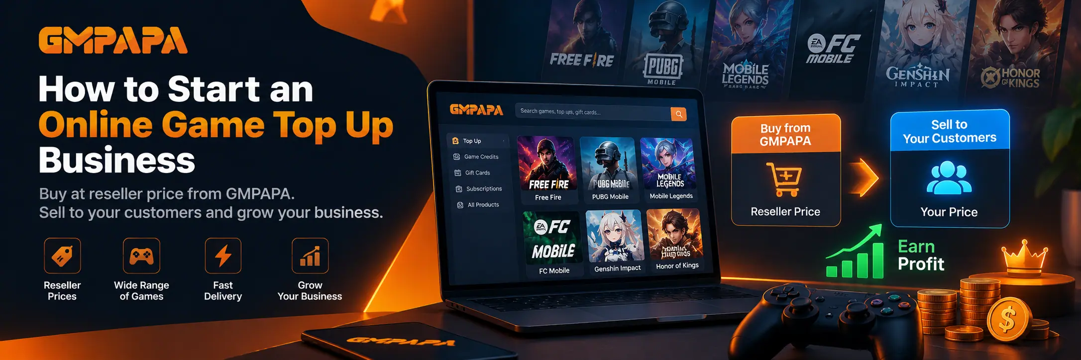 How to Start an Online Game Top Up Business
